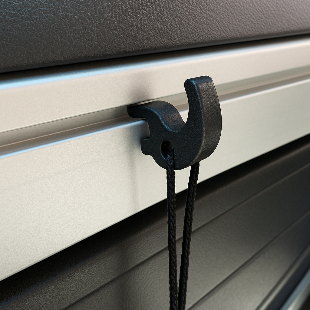 VW Transporter T6 T6.1 Kitchen Rail Hooks – California Camper Storage Hooks – Rail Mounted Hanging Hooks – Camper Van Accessories PACK OF 4