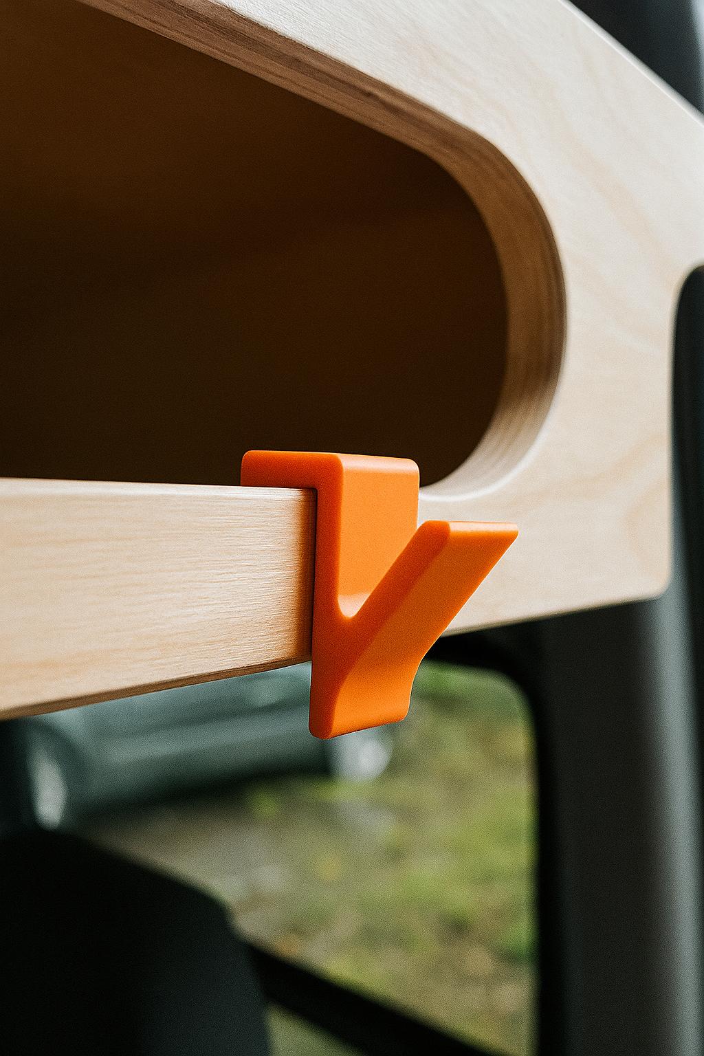 Van Cubby Hole Hooks (3 Pack): Campervan Storage Solution, Fits 16mm Panels