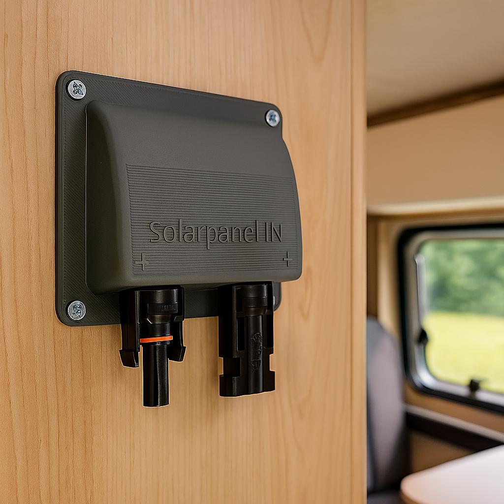 MC4 Connector Mount: Solar Panel Cable Housing for Van/RV Builds