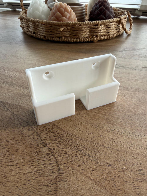 Camper Van Wall Phone Mount with Charging Gap | Screw-On Wall Phone Holder | RV & Caravan Phone Dock | Vanlife Storage Accessory