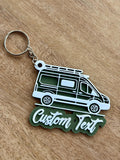 Ford Transit Camper Keychain – Vanlife Gift | Custom Name Keyring for Camper Enthusiasts